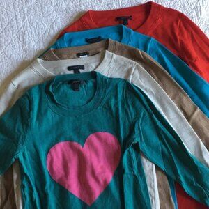 Lot of 5 J. Crew lightweight merino sweaters